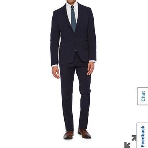 J. Ferrar 2 pc Slimfit charcoal grey suit